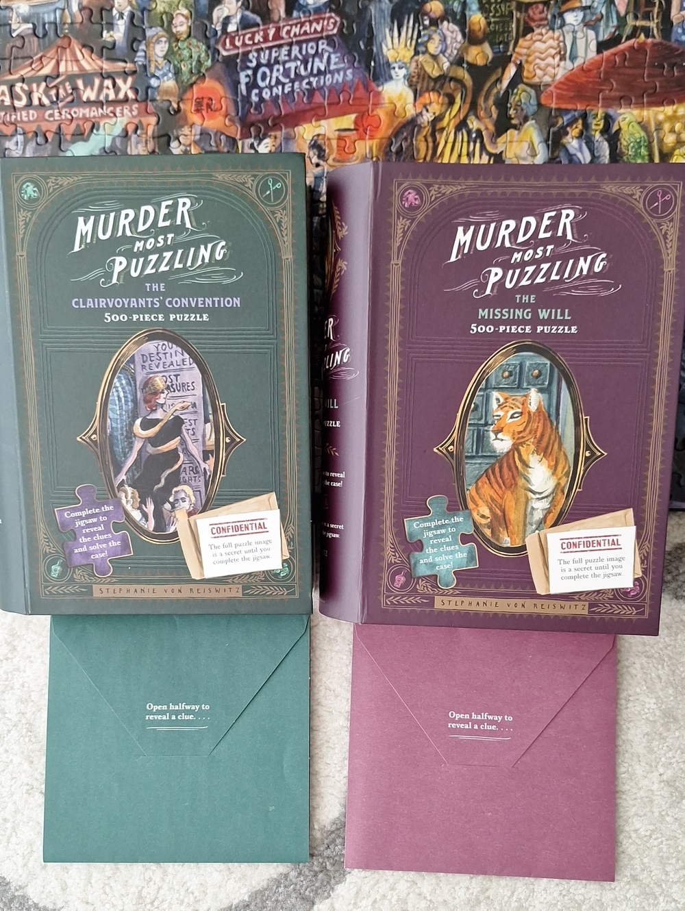 2 x Murder Most Puzzling 500 Piece Jigsaw Puzzles